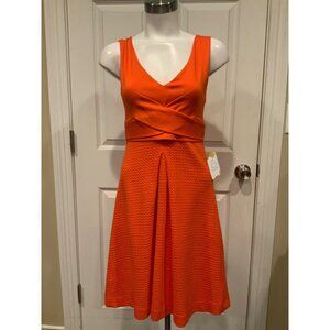 HD in Paris Dark Red V-Neck Textured Dress NWT! $148, Size 2